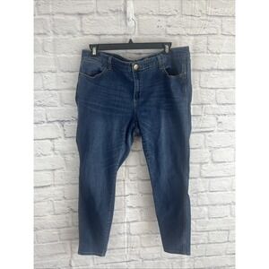 Seven Women's Luxe Blue Denim Legging Stretch Dark Wash Jeans Casual Size 22